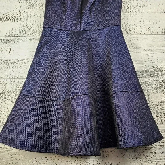 Express Fit and Flare Cocktail Nightdress Metallic Jacquard Dress NWOT Sz 6 - Picture 4 of 11